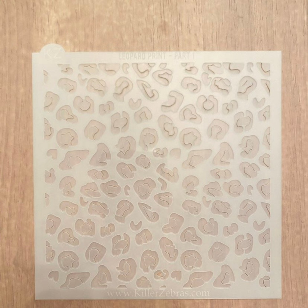 Cheetah print cookie stencil